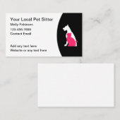Pet Sitter Nouveau Carte de visite simple (Devant / Derrière)