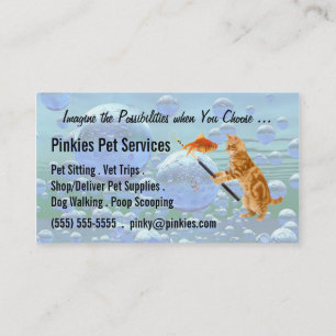 Pet Sitter of Pet Concierge Business Tabby Dreams Visitekaartje