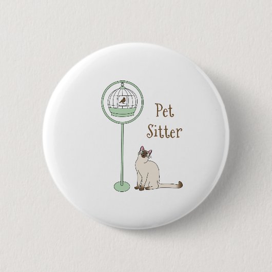 Pet Sitter Ronde Button 5,7 Cm (Voorkant)