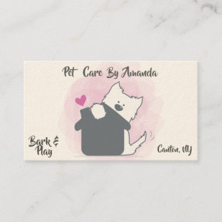 Pet Sitter Rover Dog Boarding Visitekaartjes