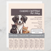 Pet Sitter Tear-Away Flyer (Devant / Derrière)