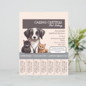 Pet Sitter Tear-Away Flyer (Debout devant)