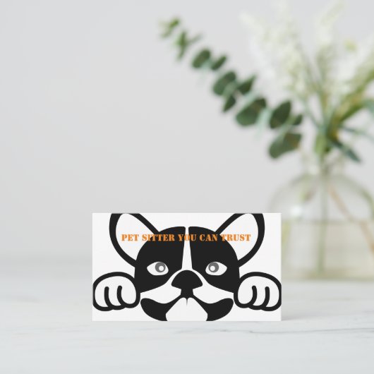 Pet Sitter Visitekaartje (Staand voorkant)