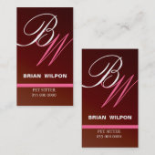 Pet Sitter Visitekaartje (Voorkant / Achterkant)