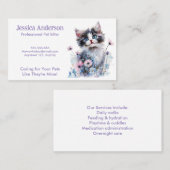 Pet Sitter Visitekaartje - Schattigee kat in de bl (Voorkant / Achterkant)