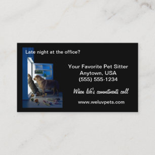 Pet Sitter Visitekaartjes Dog & Cat Home alleen