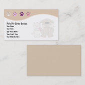 Pet Sitter-Visitekaartjes Visitekaartje (Voorkant / Achterkant)