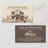 Pet Sitter Walker hondenzorg bruine schets Visitekaartje (Voorkant / Achterkant)