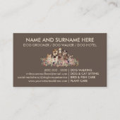 Pet Sitter Walker hondenzorg bruine schets Visitekaartje (Achterkant)