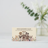 Pet Sitter Walker hondenzorg bruine schets Visitekaartje (Staand voorkant)