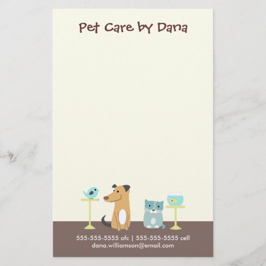 Pet Sitter's Business Flyer (Voorkant)