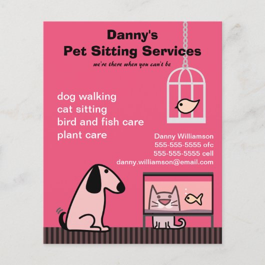 Pet Sitter's Dog & Cat Red Flyer (Voorkant)
