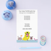 Pet Sitters Flyer-blue Flyer (Enkel)