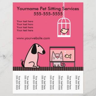 Pet Sitter's Flyer met label-rood