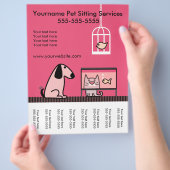 Pet Sitter's Flyer met label-rood (Hand)