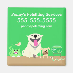 Pet Sitter's Groene magneet