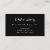 Pet Sitting Colorful Cat Theme Visitekaartje (Achterkant)