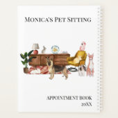 Pet Sitting Dog Cat Training Waterverven Pets Planner (Achterkant)