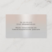 Pet Sitting Dog Paws Logo Classy Silver Visitekaartje (Achterkant)