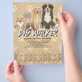 Pet Sitting Dog Walker Custom Promotional QR Code Flyer (Hand)