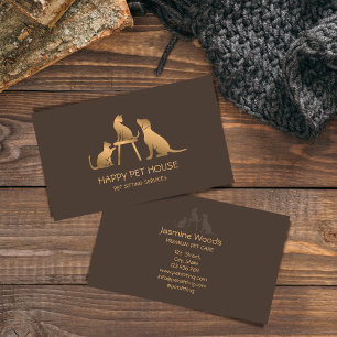 Pet Sitting Dog Walking Cat Veterinarian Business Visitekaartje