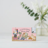Pet Sitting, Dog Walking, Grooming Visitekaartje (Staand voorkant)