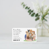 Pet Sitting, Dog Walking, Grooming Visitekaartje (Staand voorkant)