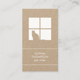 Pet Sitting Groomer Services Unieke Verticale Kraf Visitekaartje