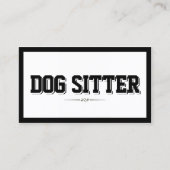 Pet Sitting Modern Vold Border Plain Visitekaartje (Voorkant)