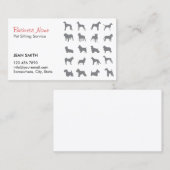 Pet Sitting Professional Pet Sitter Visitekaartje (Voorkant / Achterkant)