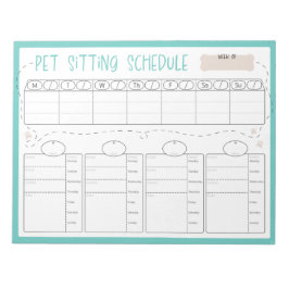 Pet Sitting Schedule Notitieblok