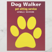 Pet Sitting Service Dog Walker Trustworthy Flyer (Achterkant)