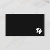 Pet Sitting Service Hond Silhouet Zwart-wit Visitekaartje (Achterkant)