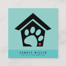 Pet Sitting Service Pet Care Square Visitekaartje