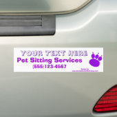Pet Sitting Services Pauw Print Bumpersticker (Op auto)