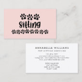Pet Sitting Services Typography Visitekaartje (Voorkant / Achterkant)