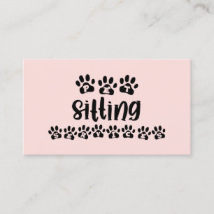 Pet Sitting Services Typography Visitekaartje