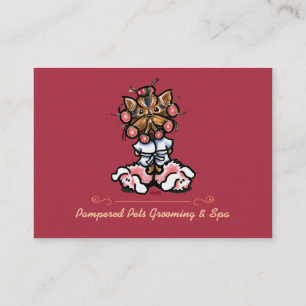 Pet Spa Dog Groomer Business Creamsicile Modern Visitekaartje