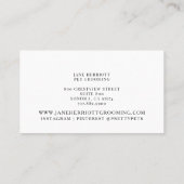 Pet Spa Roze Grooming Visitekaartje (Achterkant)