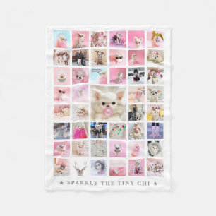Pet Star   Aangepaste 45 Foto Collage en naam Fleece Deken