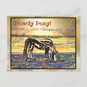 Pet Star Sunset Pony "Howdy" Briefkaart