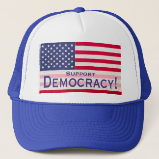 Pet - Steun de democratie! boodschap