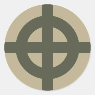 Pet Sticker, Keltisch kruis, stijl 1 Ronde Sticker