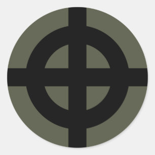 Pet Sticker, Keltisch kruis, stijl 2 Ronde Sticker