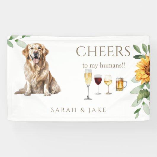 Pet Sunflower Cheers Cocktails Bar Banner (Horizontaal)