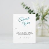 Pet Sympathie Merci Réponse Photo Carte Plat (Debout devant)