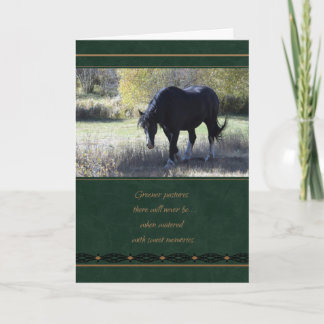 Pet Sympathie perte de la carte de cheval