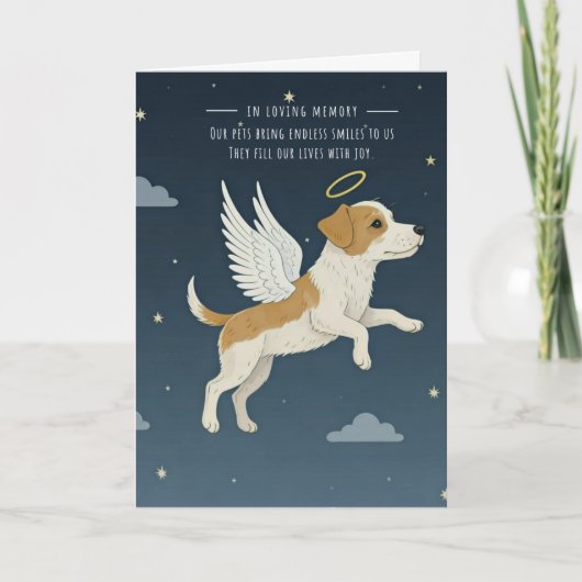 Pet Sympathy Card Angel Dog Serie Kaart (Voorkant)