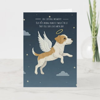 Pet Sympathy Card Angel Dog Serie Kaart