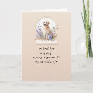 Pet Sympathy Card Hondenbloem Lijst Serie Kaart